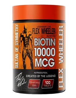بیوتین 1000 میکروگرم فلکس ویلر – Flex Wheeler Biotin 1000µg | 100 Tablets