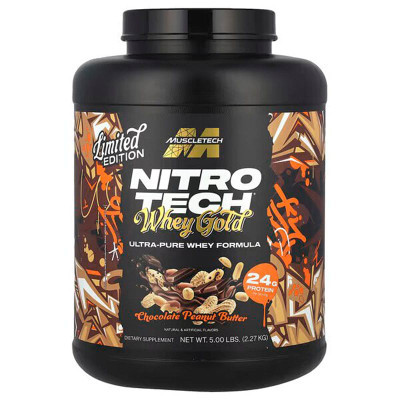وی گلد ماسلتک نیتروتک ۲۲۷۰ گرم | Nitro-Tech 100% Whey Gold