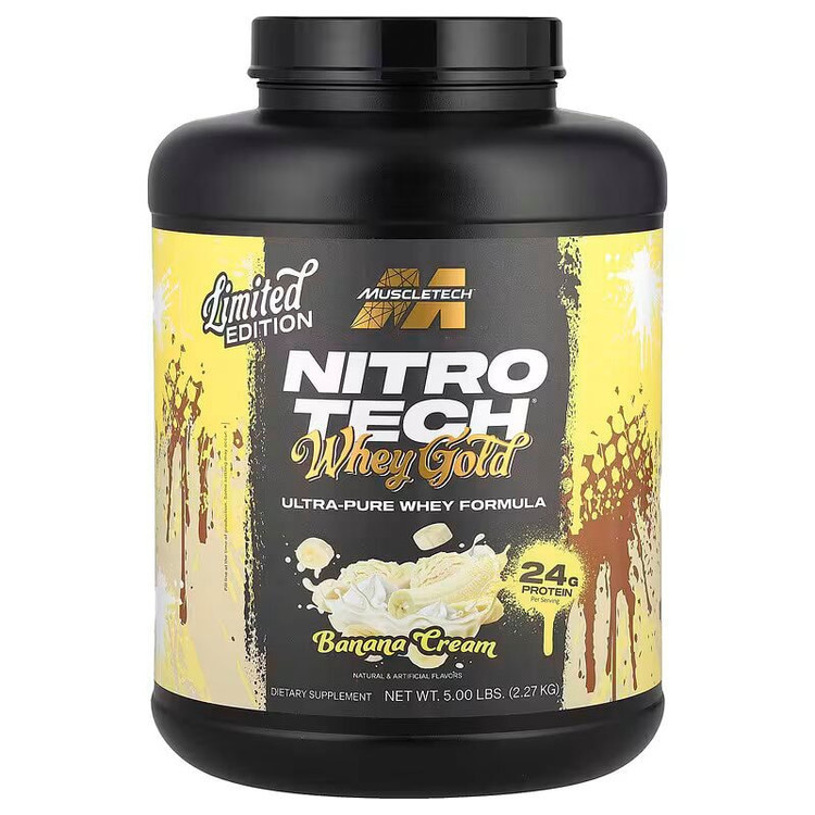 وی گلد ماسلتک نیتروتک ۲۲۷۰ گرم | Nitro-Tech 100% Whey Gold