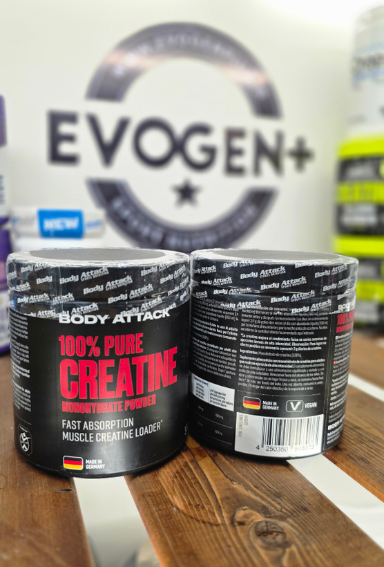 کراتین بادی اتک 300 گرمی (لاین اصلی آلمان و غیر اماراتی) BODY ATTACK 100% PURE CREATINE